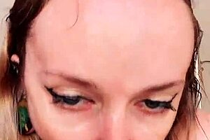 Riding dildo with big natural tits and hairy beaver.