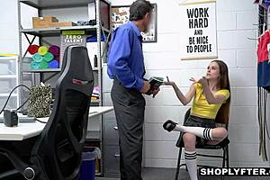 naughty cop bends lily glee over for monster cock