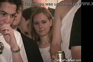 Frat men watch intense doggystyle fucking