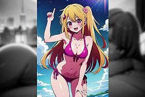 Some Hentai with Ruby Hoshino and Oshi no ko