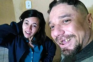 In a perverted position, Dany Rio had his mouth sucked by the lady