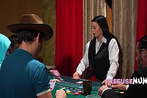 Free milf croupier meets in casino – Anytime fuck