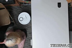 Sexy big tit blonde cop catches attempted theft