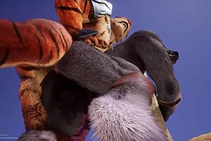 Wildlife gay furrys yiff hard in rough anal action