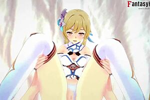 Traveler Lumine Gets Fucked In Genshin Impact Free!