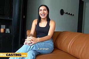 Latina Casting - Cute 18yo Amateur Jizzed By Gringo In Job Interview