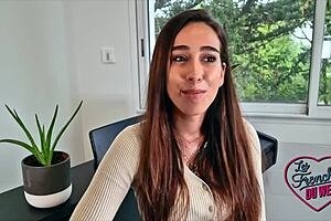 Camila Jolie, naughty french brunette amateur lets herself go with big tits