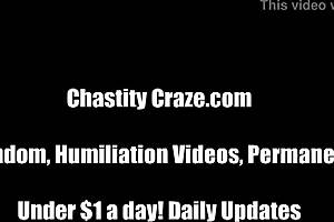 Femdom Mistress Teases and Locks You in Chastity with Handjob POV