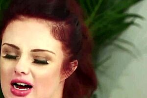 Naughty Centerfold Sucks Cocks in Blowbang, Gets Cumshots