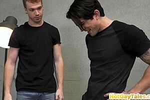 Muscle Gay Pounds Dirty Stud's Asshole in Doggy Style