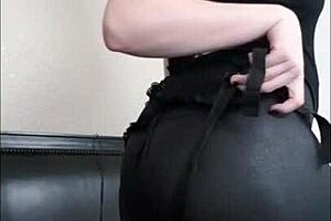 Bitchy femdom teases with strapon while extorting you in pov