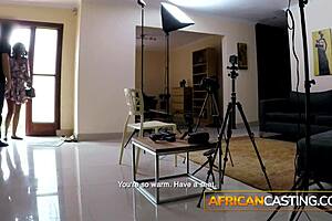 Wow! Natural Tits Black Milf Gets Blowjob In Fake Casting!