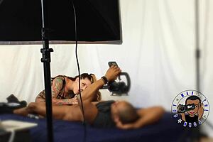 behind the scenes jaelynn handjob with big black cock 😏