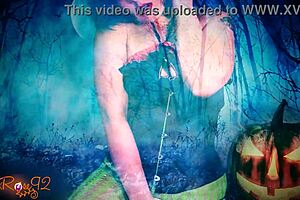 Ghostly ghoulfriend gives joi with dirty talk