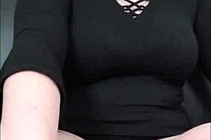 Bitchy femdom teases with strapon while extorting you in pov