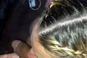 Girlfriend Sucks Until Cum Covers Her Face