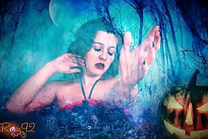 Ghostly ghoulfriend gives joi with dirty talk