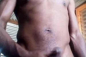 kneeling masturbating bbc with big balls, horny as hell