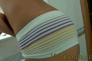 slutty blonde teen sucks and fucks big cock in bathroom