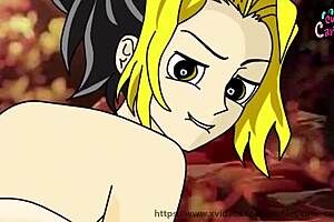 A hentai-animated game for adventures of characters Maki and Tengen