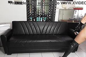 Strong Squirting Dressed In Black Leather