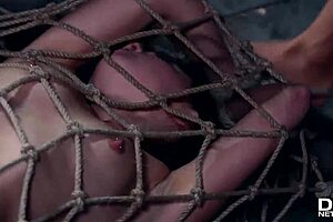 realtor and client team up for double penetration punishment on submissive beauty 😈