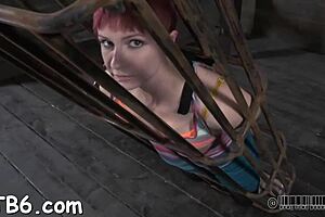 Playgirl feels intense punishment hanging in the garage