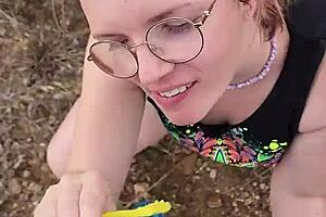 I gave a petite blowjob outdoors in Cyprus, oops!