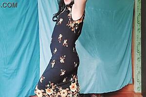 hot blonde gay twink in milf dress rides big ass bbw like a whore at home