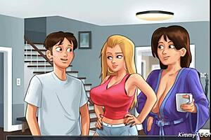 pervert neighbor watches cheerleaders show big perky boobs