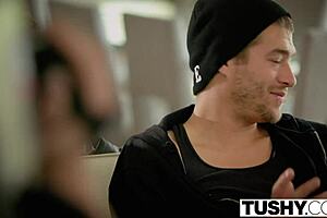 Chloe amour tries double penetration on tushy