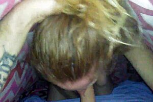 Tiny blonde sucks cock and swallows spunk in Spokane Washington