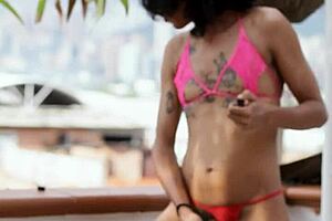 Colombian Amateur Masturbates Big Cock Outdoors in Medellin