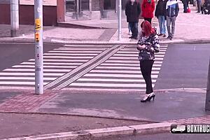 Vanessa Shelby Learns to Lick Wet Pussy in Public