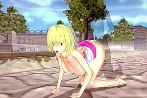 3d hentai featuring big-assed character with big tits