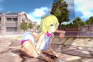 3d hentai featuring big-assed character with big tits