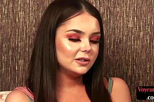 i watchd british femdom babe in lingerie teasing monster black cock