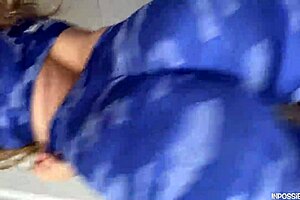 blonde bubble butt tears clothes for massive black cock