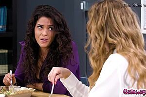 Victoria VV and Lena Paul are two lesbians who have a steamy lesbian encounter