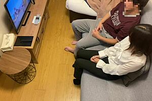 Perverted boyfriend passionately fucks girlfriend on sofa after work