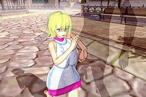 3d hentai featuring big-assed character with big tits