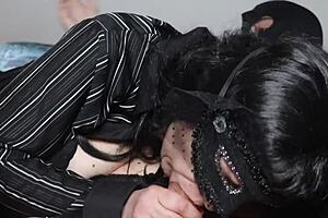 Old Italian granny slut bent over, fucking her secret toy boy! Unfaithful wife in fishnets gets wild.