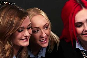 cfnm college chicks sucking students cock in group bj