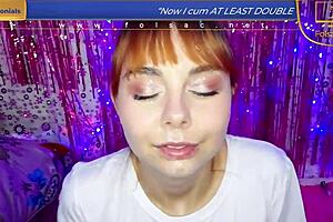 She gave a sloppy blowjob and got cum on her face.