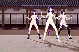 i was touchin m-ei in genshin mmd anda verse n it felt amazin