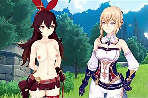 Klee prank adventure part 3 with blowjobs, fingering, and outdoor lesbian toys