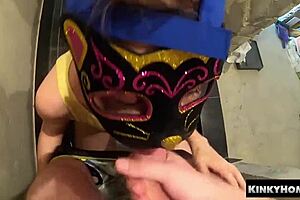 A blonde amateur eagerly sucks and swallows a big European cock