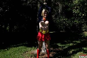 Cory Chase in Super Gurl vs Deadpool has rough anal sex and humiliation