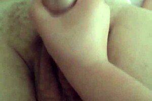 Teasing my partner’s breasts, playing with my cock