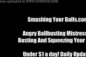 Natalie Delivers Intense Ball Kicking Action!